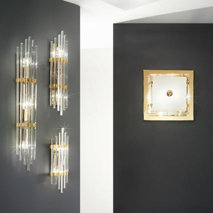 Kolarz 0342.63.3 - Seinavalgusti ONTARIO 3xE14/40W/230V 60 cm 24K kuldne