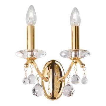 Kolarz 3234.62.3.KoT - Kristallist seinavalgusti CARMEN 2xE14/60W/230V 24K kuld