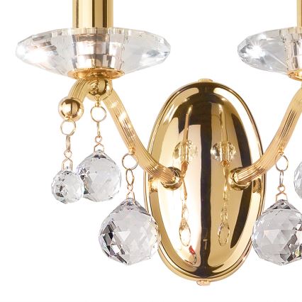 Kolarz 3234.62.3.KoT - Kristallist seinavalgusti CARMEN 2xE14/60W/230V 24K kuld