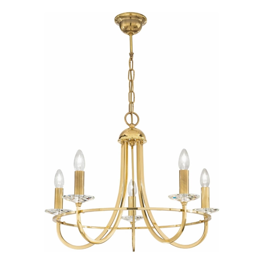 Kolarz 330.85.8C - Kristall-lühter IMPERIAL 5xE14/60W/230V kuldne
