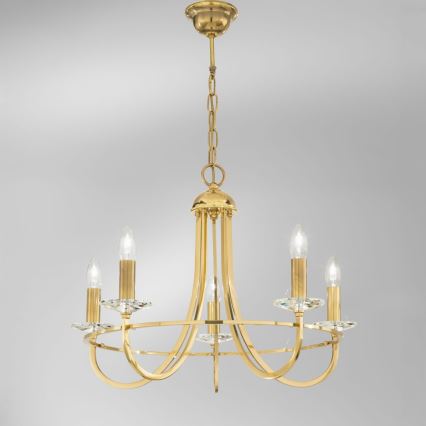 Kolarz 330.85.8C - Kristall-lühter IMPERIAL 5xE14/60W/230V kuldne