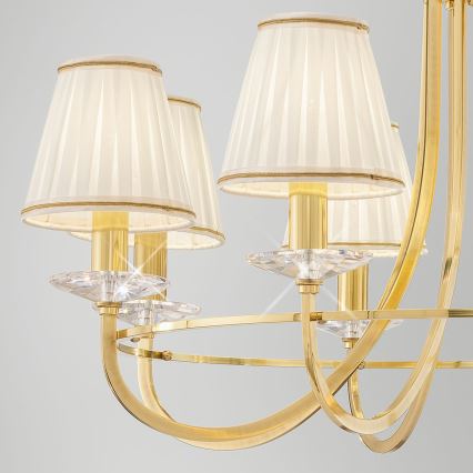 Kolarz 330.85.8C - Kristall-lühter IMPERIAL 5xE14/60W/230V kuldne