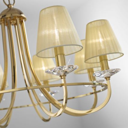 Kolarz 330.85.8C - Kristall-lühter IMPERIAL 5xE14/60W/230V kuldne