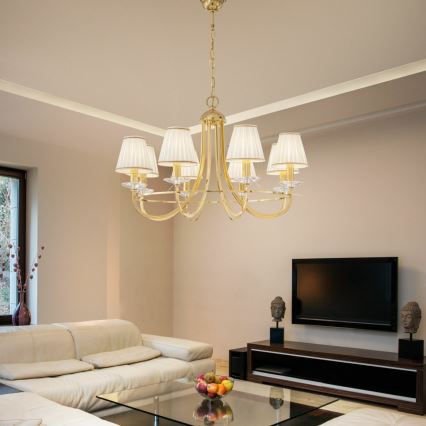 Kolarz 330.88.8C - Kristall-lühter IMPERIAL 8xE14/60W/230V kuldne