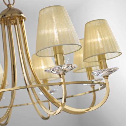 Kolarz 330.88.8C - Kristall-lühter IMPERIAL 8xE14/60W/230V kuldne