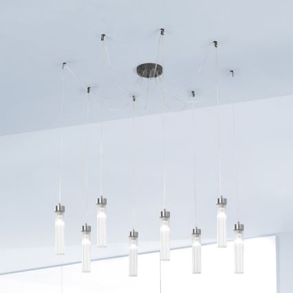 Kolarz 6009.30860 - Lühter RAGGIO 8xE14/25W/230V ämblik matt kroom