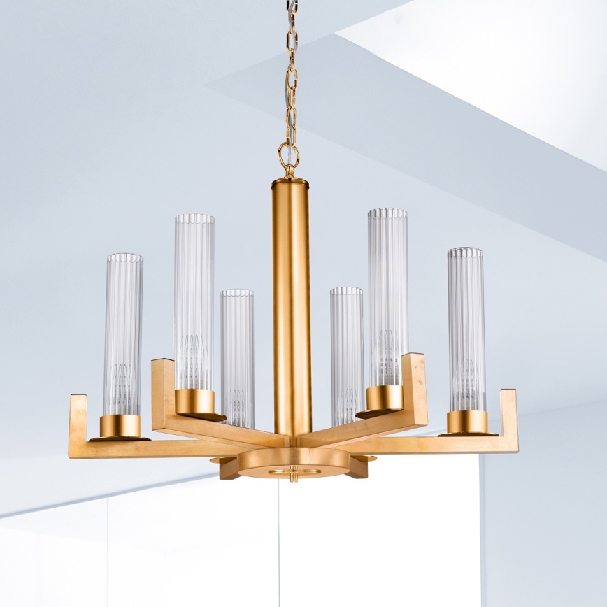Kolarz 6009.80630 - Lühter RAGGIO 6xE14/25W/230V 24K kuldne