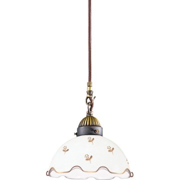 Kolarz 731.30.160 - Ripplamp kaablil NONNA 1xE27/75W/230V, läbimõõt 20 cm, lillemustriga, roosakuldne