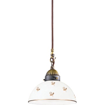 Kolarz 731.30.170 - NONNA ripplühter kaablil, 1xE27/75W/230V, läbimõõt 20 cm, lillemustriga, roosakuldne