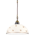 Kolarz 731.30.171 - NONNA kaabliga riputatav rippvalgusti 1xE27/75W/230V, Ø 30 cm, lillemustriga roosakuldne viimistlus