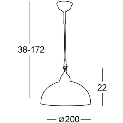 Kolarz 731.30.21 - Lühter NONNA 1xE27/75W/230V roheline