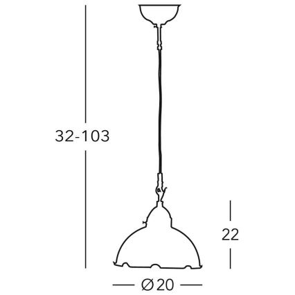 Kolarz 731.30.53 - Lühter NONNA 1xE27/75W/230V