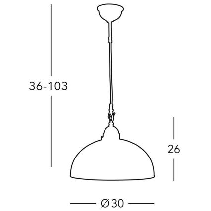 Kolarz 731.30.54 - Lühter NONNA 1xE27/75W/230V