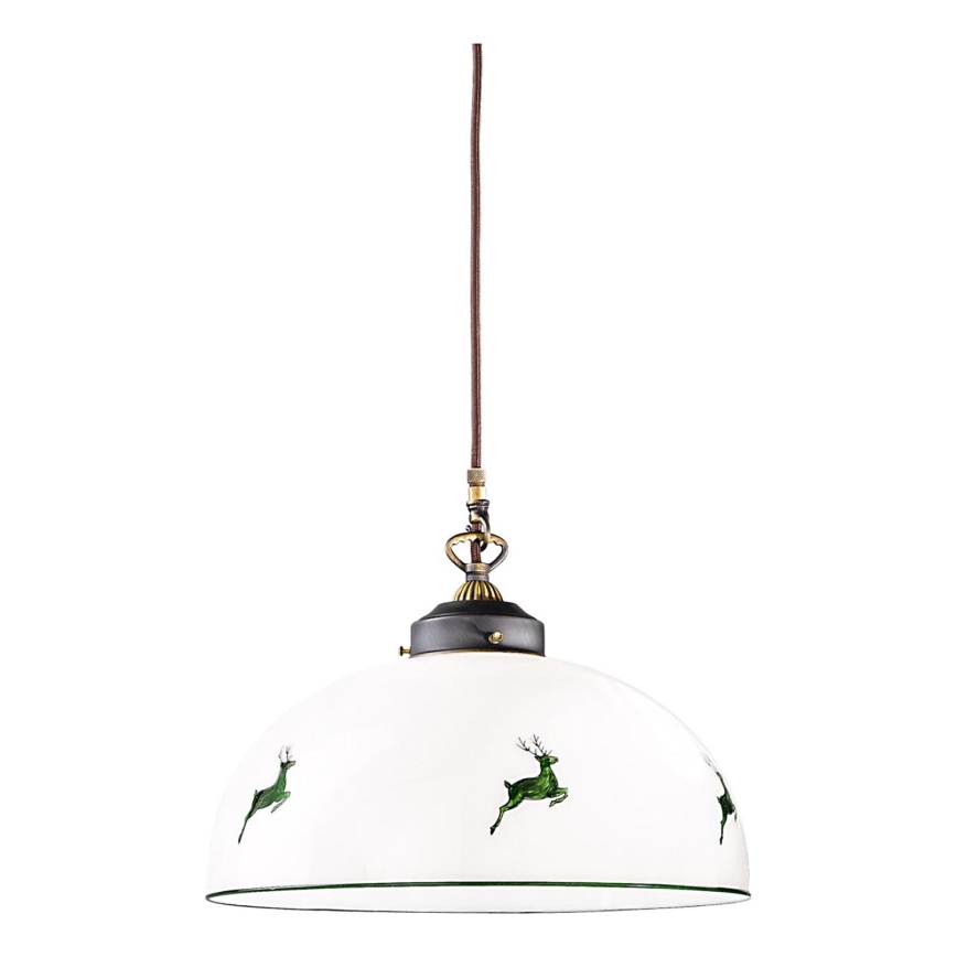 Kolarz 731.32.102 - Lühter NONNA 1xE27/75W/230V d. 36 cm hirv roheline
