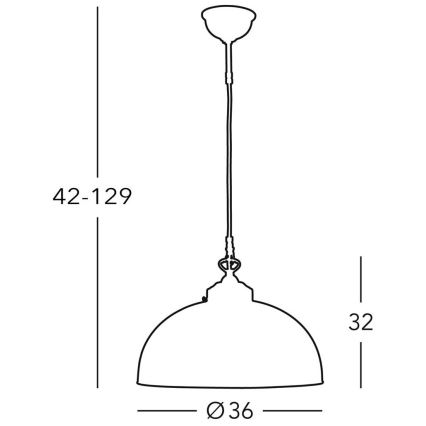 Kolarz 731.32.55 - Lühter NONNA 1xE27/75W/230V