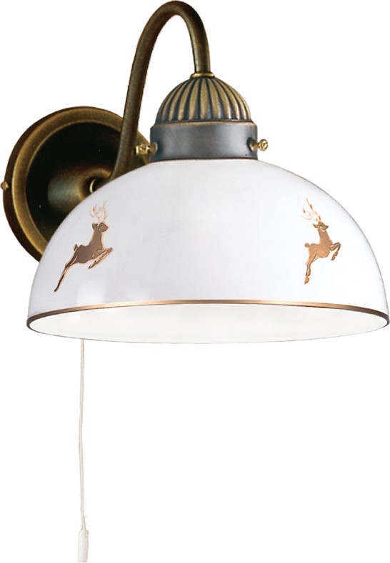 Kolarz 731.61.150 - Seinavalgusti NONNA 1xE27/75W/230V hirvemotiiviga roosakuldne