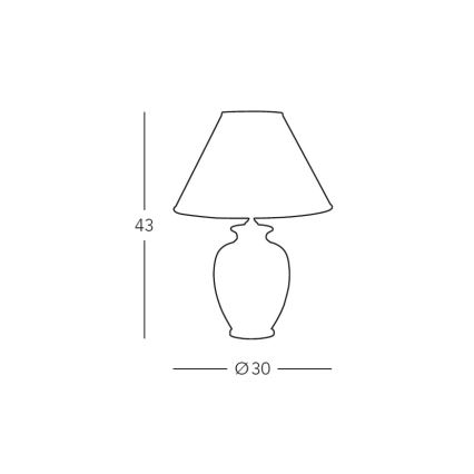 Kolarz 731.70K - Laualamp NONNA 1xE27/100W/230V valge