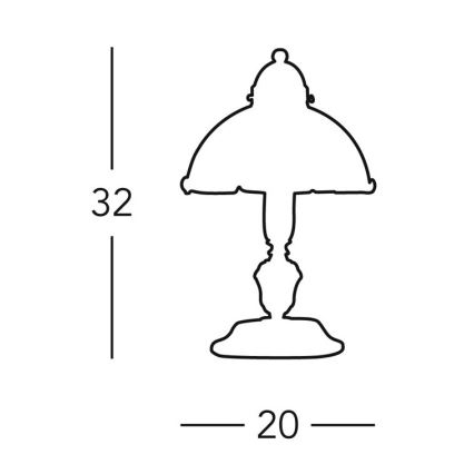 Kolarz 731.73.70 - Laualamp NONNA 1xE14/60W/230V