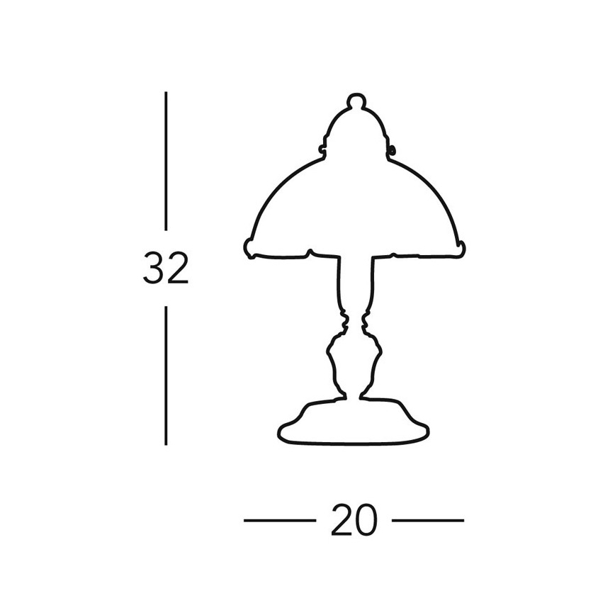 Kolarz 731.73.70 - Laualamp NONNA 1xE27/75W/230V