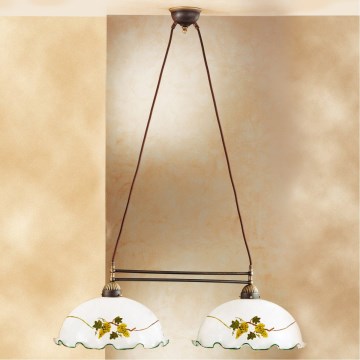 Kolarz 731.82.111 - Traadiga riputatav lühter NONNA 2xE27/75W/230V veinipunane