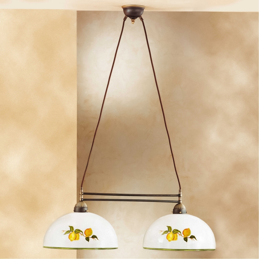 Kolarz 731.82.129 - Lühter NONNA 2xE27/75W/230V sidrunid