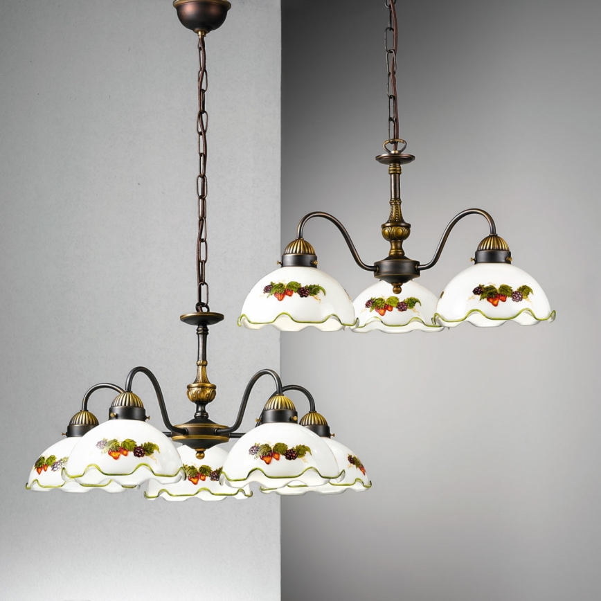 Kolarz 731.83.113 - Ketiga rippvalgusti NONNA 3xE27/75W/230V vein/maasikas