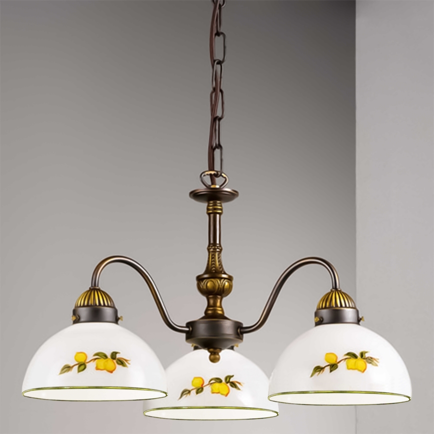 Kolarz 731.83.126 - Lühter NONNA 3xE27/75W/230V sidrunid