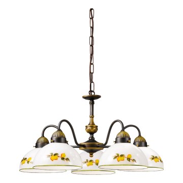 Kolarz 731.85.126 - Lühter NONNA 5xE27/75W/230V sidrunid