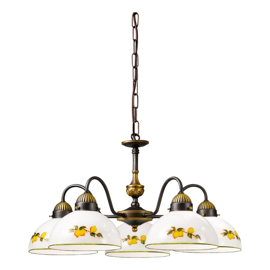 Kolarz 731.85.126 - Lühter NONNA 5xE27/75W/230V sidrunid