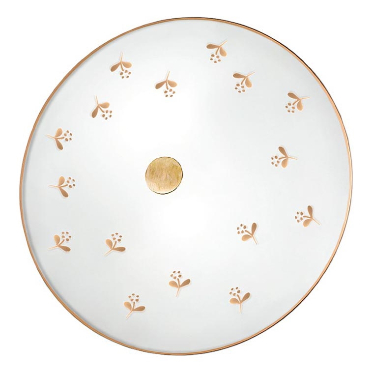 Kolarz 731.U12.4.160 - Seinalamp NONNA 2xE14/60W/230V, läbimõõt 32 cm, lillemustriga, roosakuldne