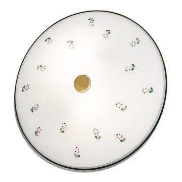 Kolarz 731.U12.4.70 - Laelamp NONNA 2xE14/60W/230V, läbimõõt 32 cm, roheline/messing