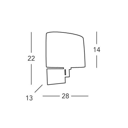 Kolarz A1307.61.6 - Seinavalgusti SAND 1x E14/40W/230V