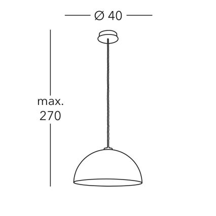 Kolarz A1339.31.Co.VinAu/40 - Lühter CULT 1xE27/100W/230V d. 40 cm kuldne