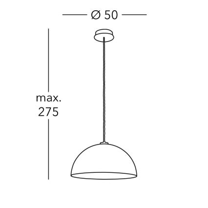 Kolarz A1339.31.Wm.VinAg/50 - Lühter CULT 1xE27/100W/230V d. 50 cm hõbedane