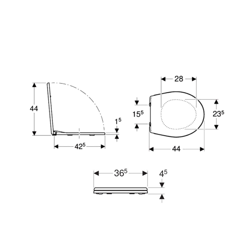 Kolo K90111000 - WC-poti kaas Rekord duroplast/valge