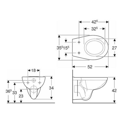 Kolo K93101000 - Seinapealne WC Rimfree Rekord keraamiline/valge
