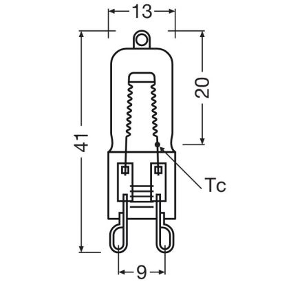 Komplekt 10 tk ahjupirne HALOPIN G9/40W/230V 2700K - Osram