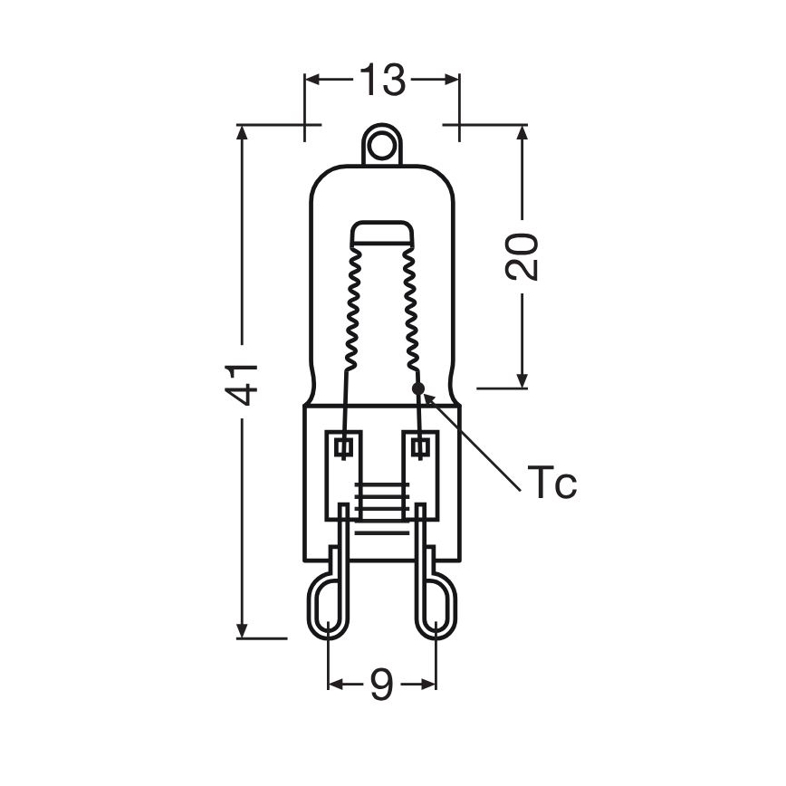 Komplekt 10 tk ahjupirne HALOPIN G9/40W/230V 2700K - Osram