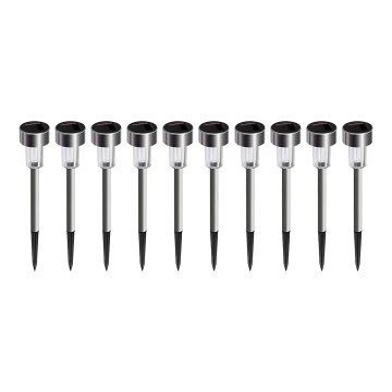 KOMPLEKT 10x LED päikeseenergia lamp LED/0,06W/1,2V 6000K IP44 40 mAh