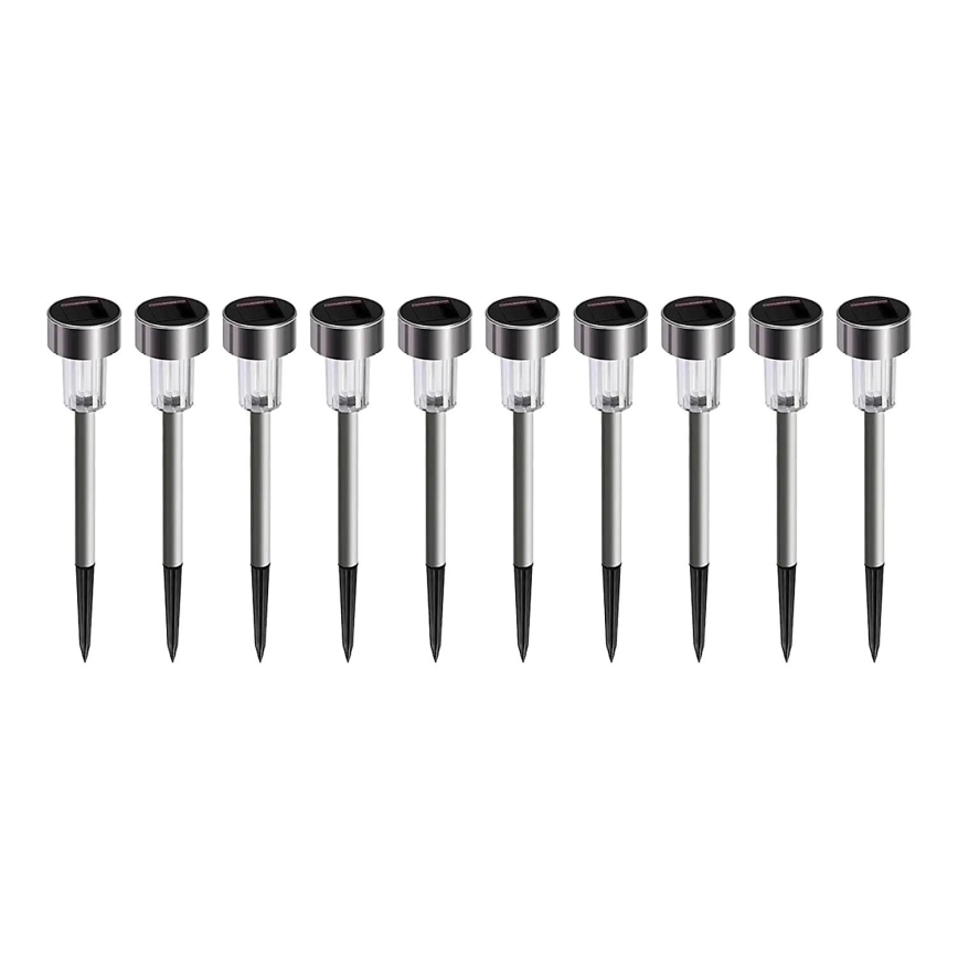 KOMPLEKT 10x LED Päikesepaneeliga valgusti LED/0,06W/1,2V 6000K IP44