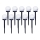 KOMPLEKT 10x LED Päikesepaneeliga valgusti LED/0,12W/1,2V 6500K IP44 must/valge