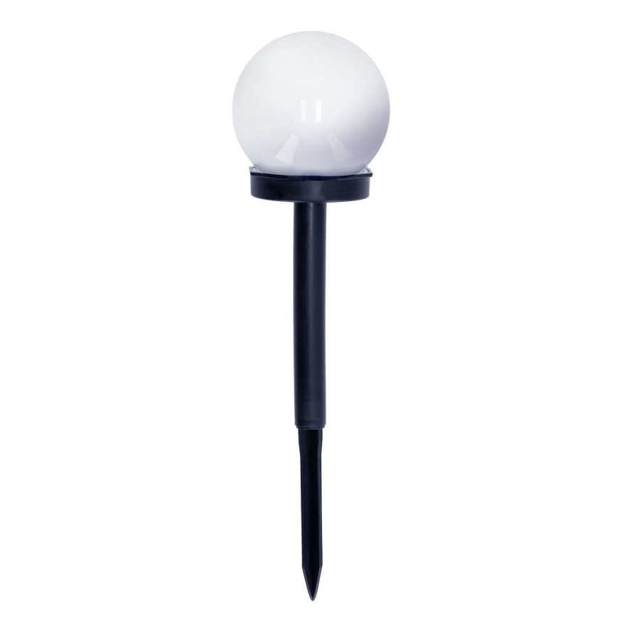 KOMPLEKT 10x LED Päikesepaneeliga valgusti LED/0,12W/1,2V 6500K IP44 must/valge