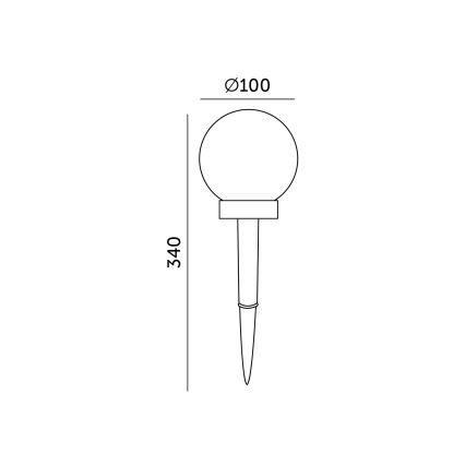 KOMPLEKT 10x LED Päikesepaneeliga valgusti LED/0,12W/1,2V 6500K IP44 must/valge
