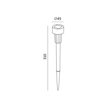 KOMPLEKT 10x LED päikeseenergia lamp LED/0,06W/1,2V 6000K IP44 40 mAh
