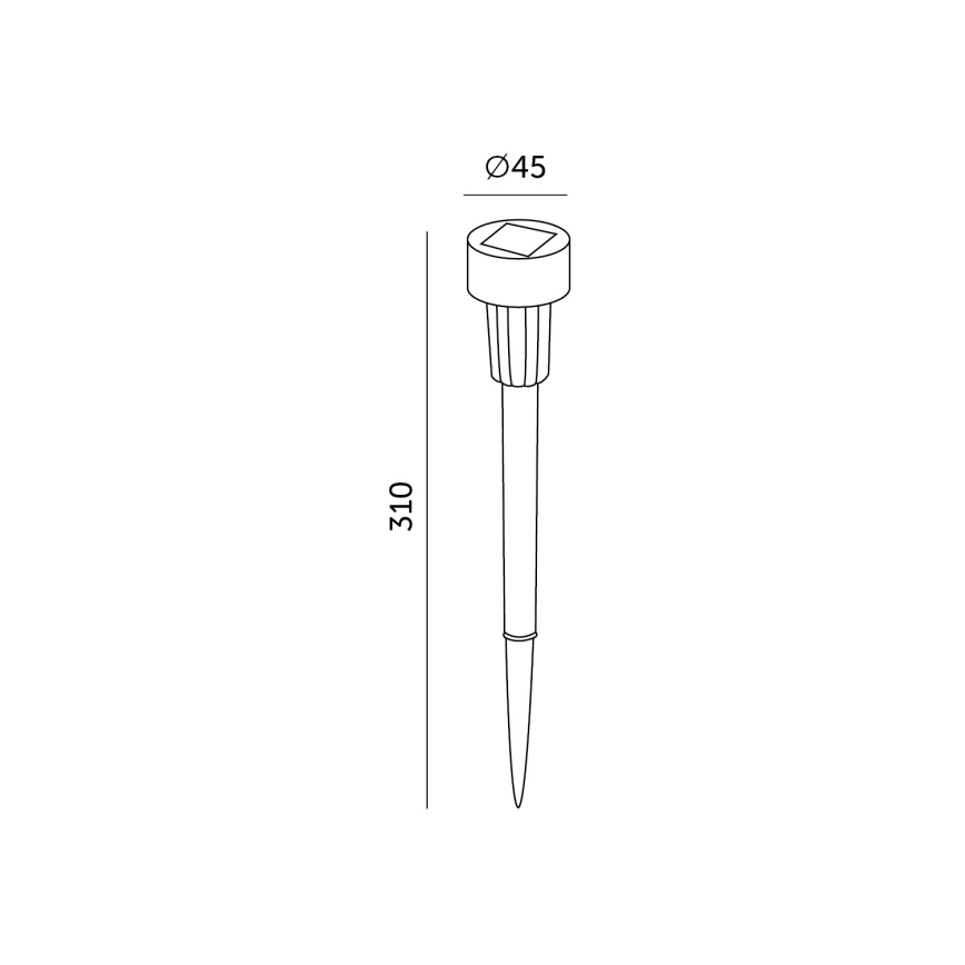 KOMPLEKT 10x LED päikeseenergia lamp LED/0,06W/1,2V 6000K IP44 40 mAh
