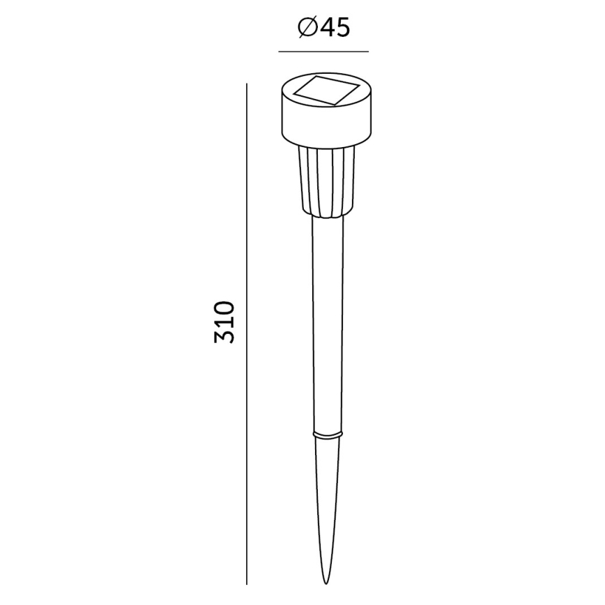 KOMPLEKT 10x LED päikeseenergia lamp LED/0,06W/1,2V 6000K IP44 40 mAh
