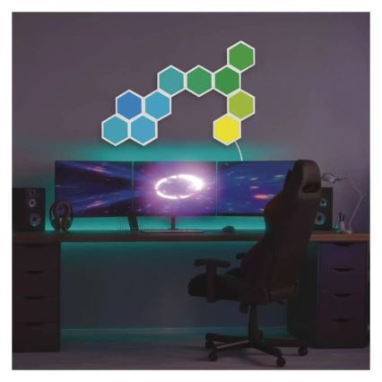 KOMPLEKT 10x RGBIC Hämardatav valguspaneel LED/1,9W/230V Wi-Fi Tuya