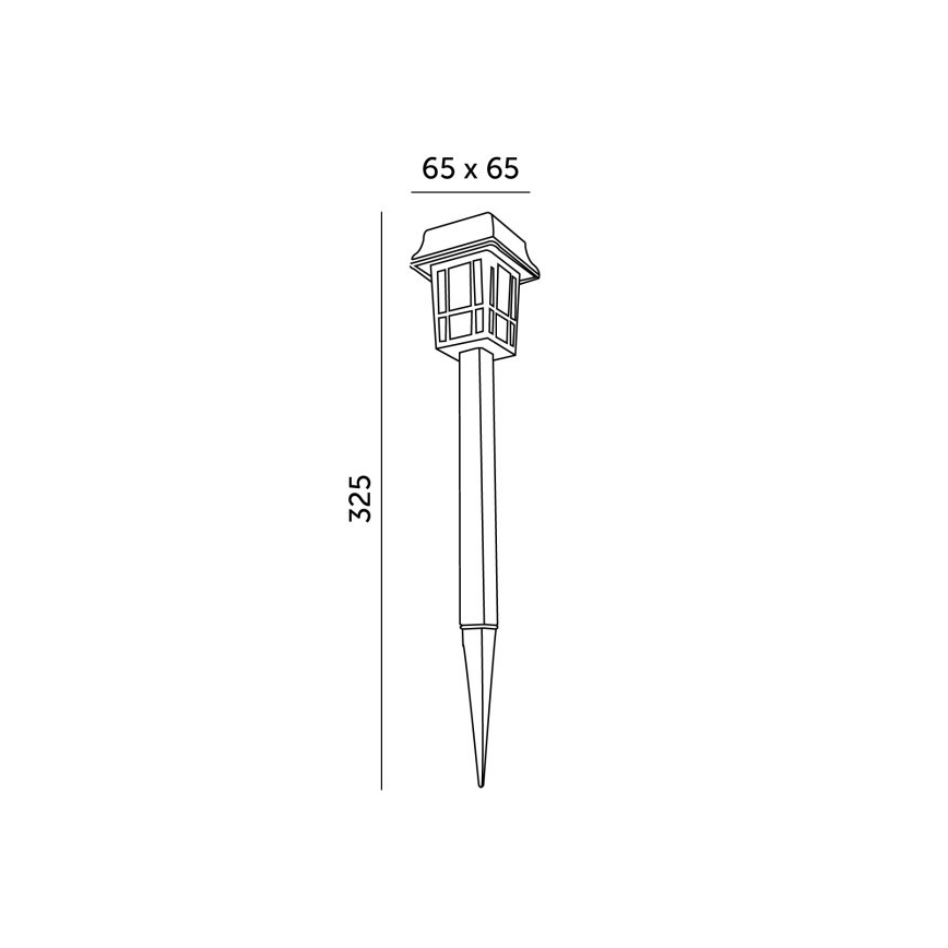 KOMPLEKT 12x LED Päikesepaneeliga valgusti LED/0,06W/1,2V 1xAA 6500K IP44 100 mAh