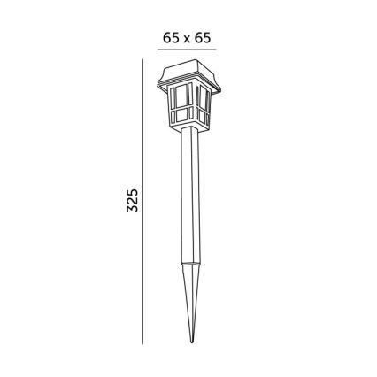 KOMPLEKT 12x LED Päikesepaneeliga valgusti LED/0,06W/1,2V 6500K IP44