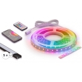 Komplekt 1x hämardatav LED RGBW-riba NEO LITE MUSIC LED/24W/230V 5 m IP65 Wi-Fi Tuya + 5x sisseehitatud profiil 1 m must/valge + kaugjuhtimispult